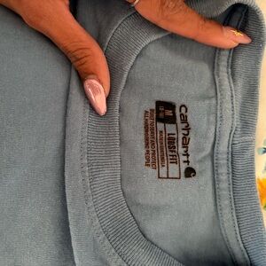 Carhartt Women's Long Sleeve Tee in Light Blue